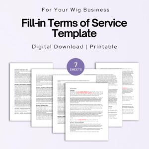 Online Business FILL IN Terms of Service Website Template