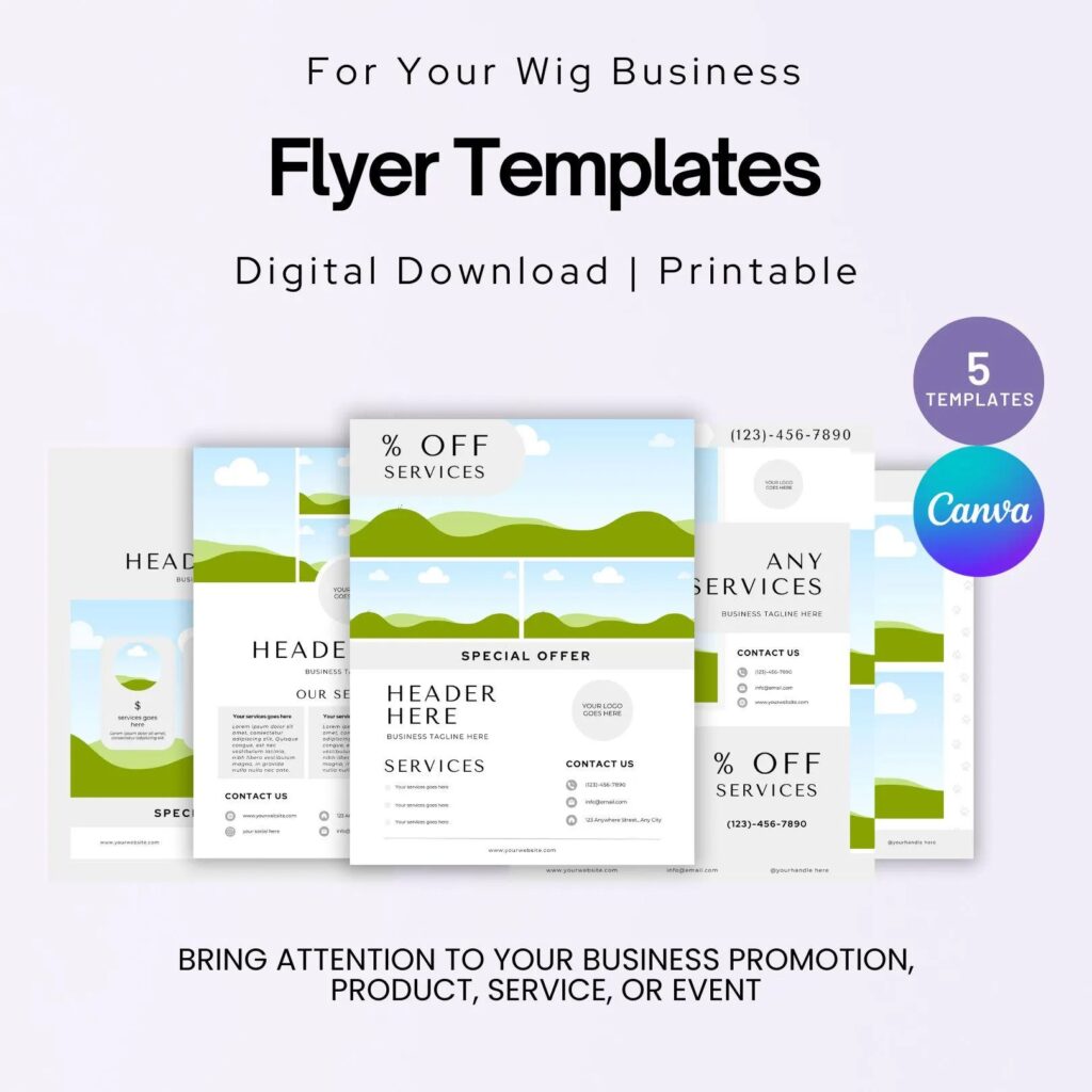 Business Flyer Templates - 10 Included | Fill, Save, Print or Post