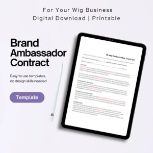 Brand Ambassador Contract Template